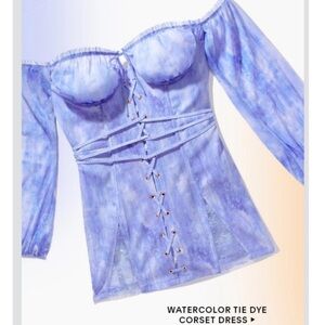 WATERCOLOR TIE DYE CORSET DRESS size Medium Sold Out great condition